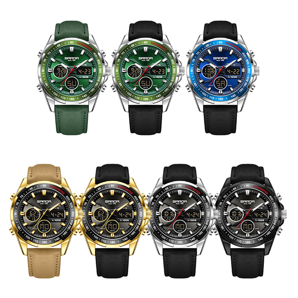 SANDA Luxury Chronograph Men W - огляд і ціна Smartwatch Military Watches For Men