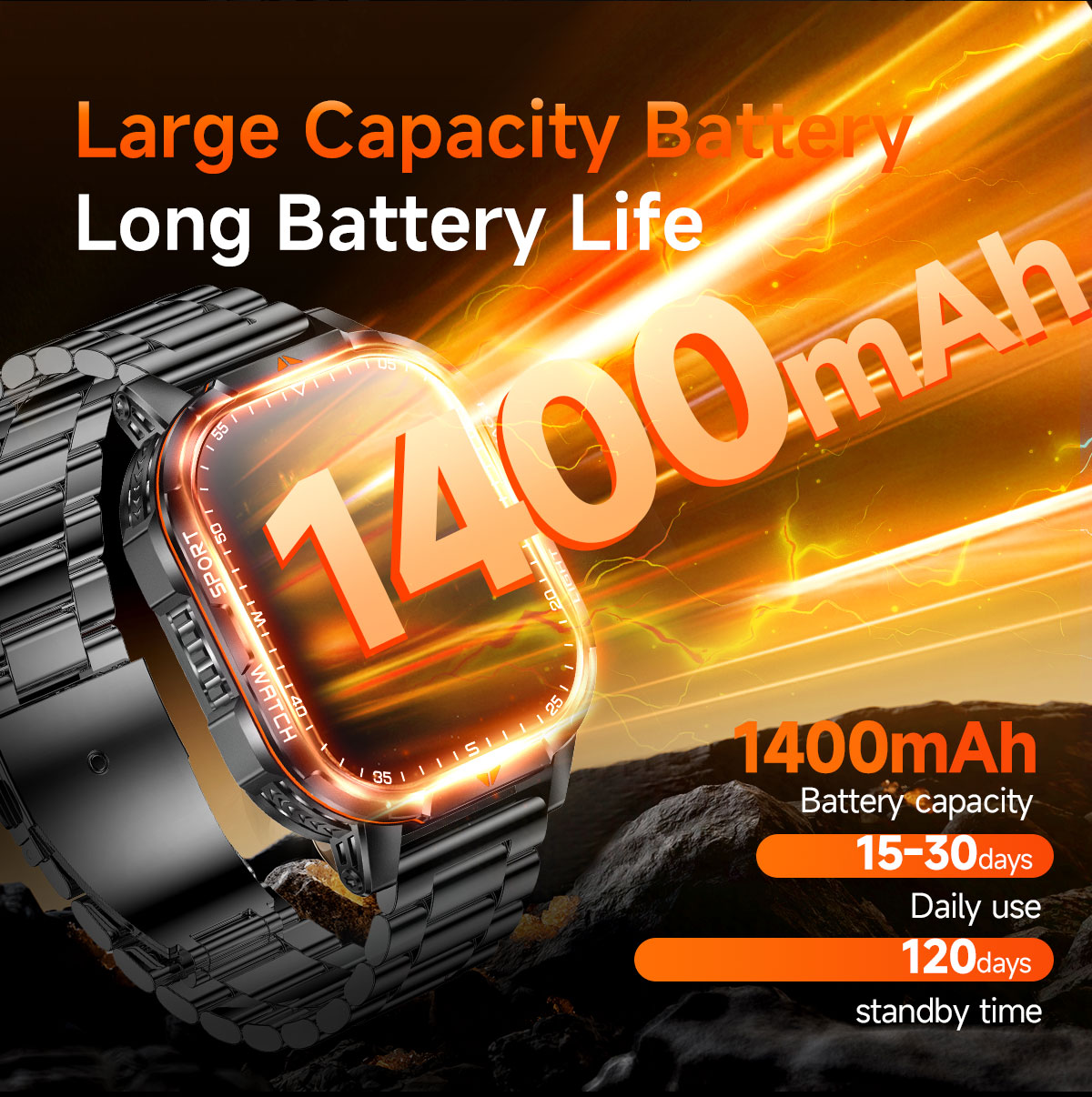 2026 New 1400mAh Super Large B - огляд і ціна Smartwatch Trending Watches For Men