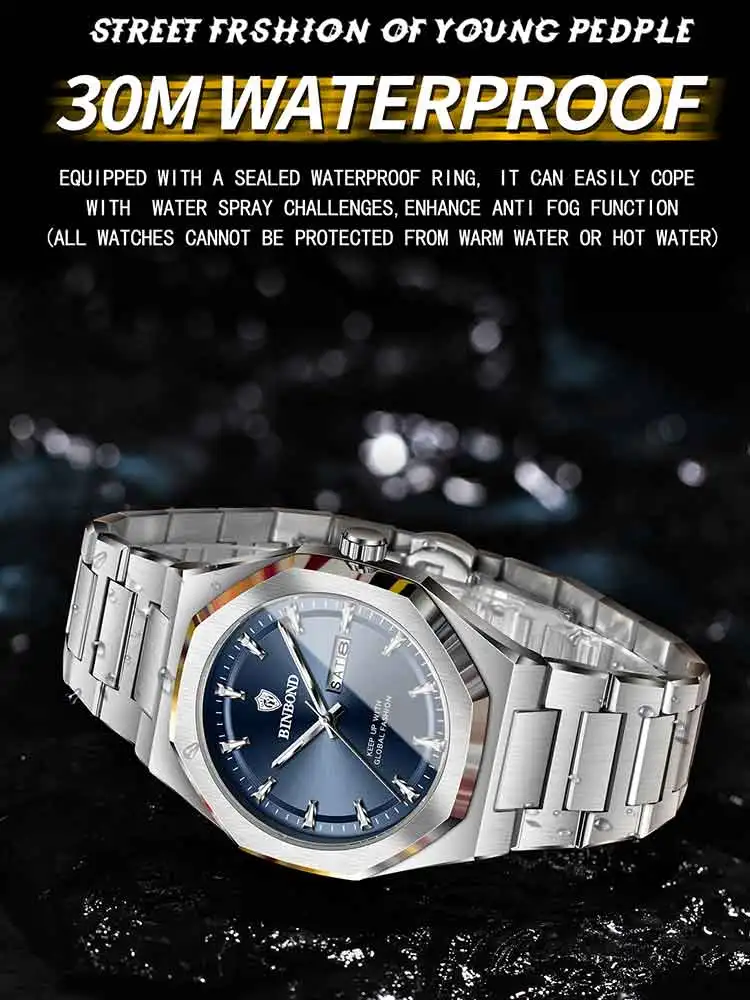 BINBOND Fashion Trend Men's Qu - огляд і ціна Smartwatch Trending Watches For Men