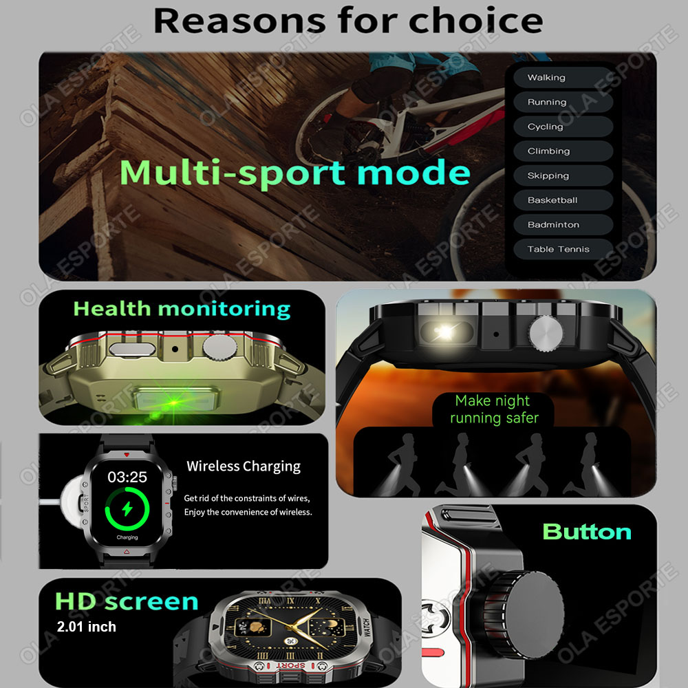 2026 New Military Smart Watch  - огляд і ціна Smartwatch Military Watches For Men