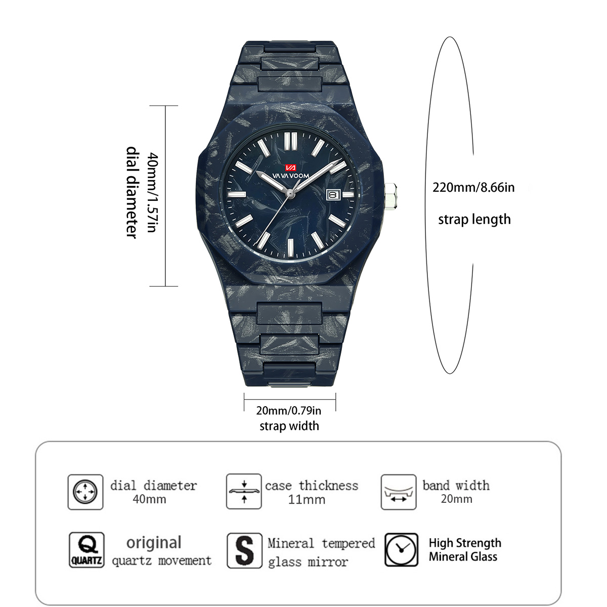 VA VA VOOM Men Watches Quartz  - огляд і ціна Smartwatch Military Watches For Men