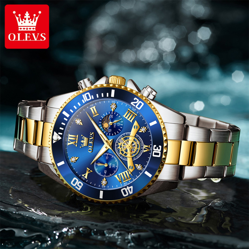Luxury OLEVS Quartz Gold Metal - огляд і ціна Smartwatch Luxury Watches