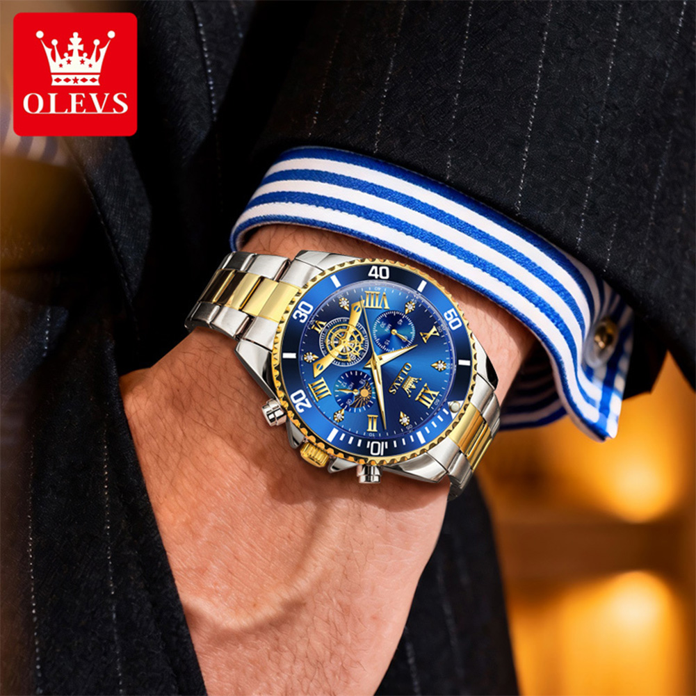 Luxury OLEVS Quartz Gold Metal - огляд і ціна Smartwatch Luxury Watches